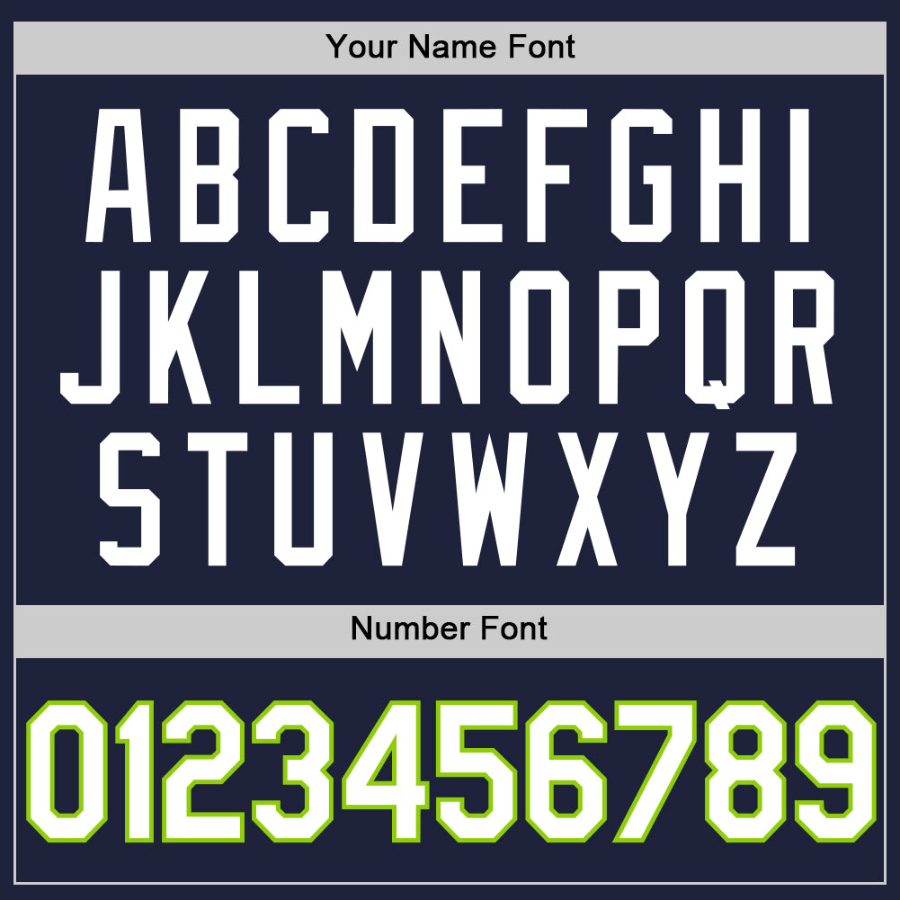 Custom Navy White-Neon Green Authentic Throwback Basketball Jersey Limited