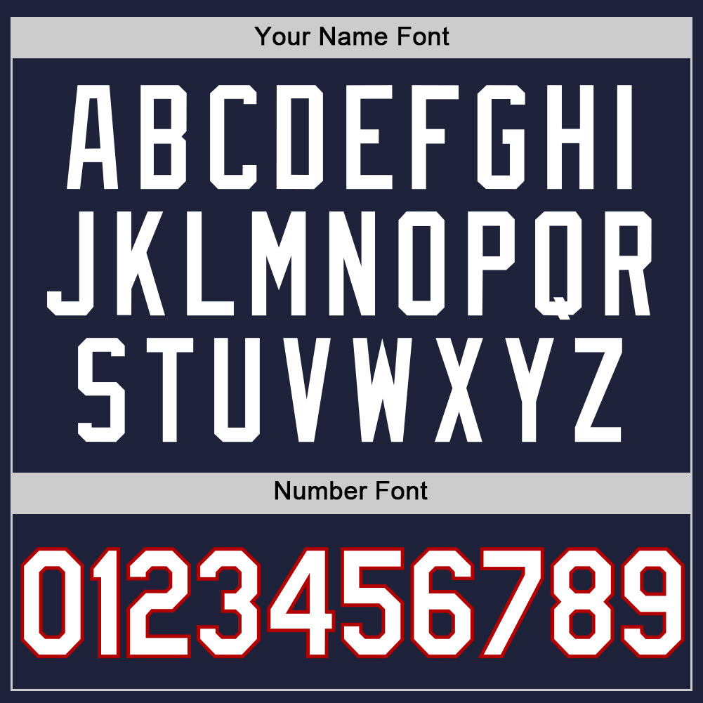 Custom Navy White-Red Authentic Throwback Basketball Jersey Limited