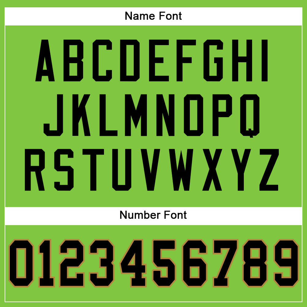 Custom Neon Green Black-Old Gold Mesh Authentic Football Jersey Limited