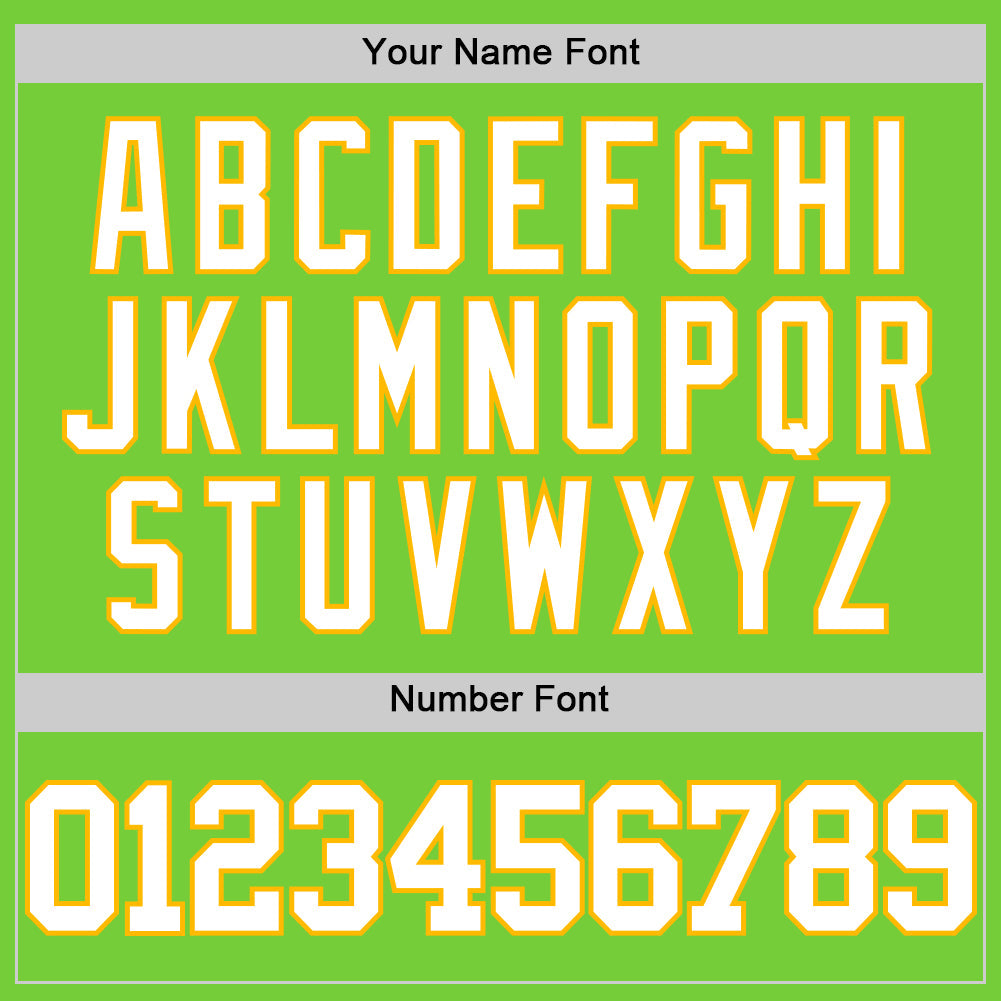 Custom Neon Green White-Gold Authentic Basketball Jersey Limited