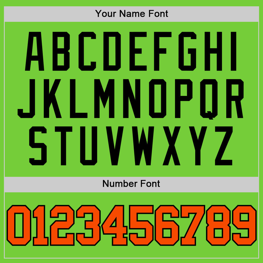 Custom Neon Green Orange-Black Authentic Basketball Jersey Limited