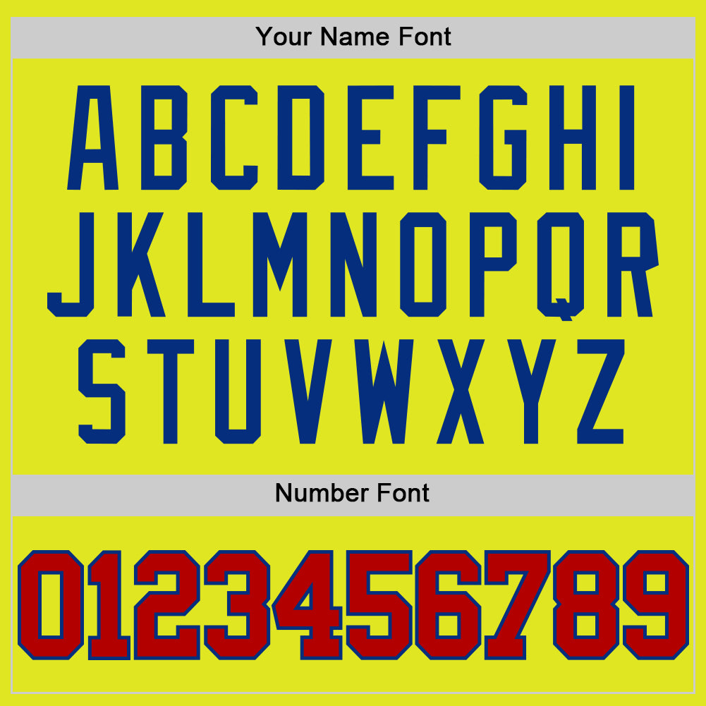 Custom Neon Yellow Red-Royal Authentic Basketball Jersey Limited