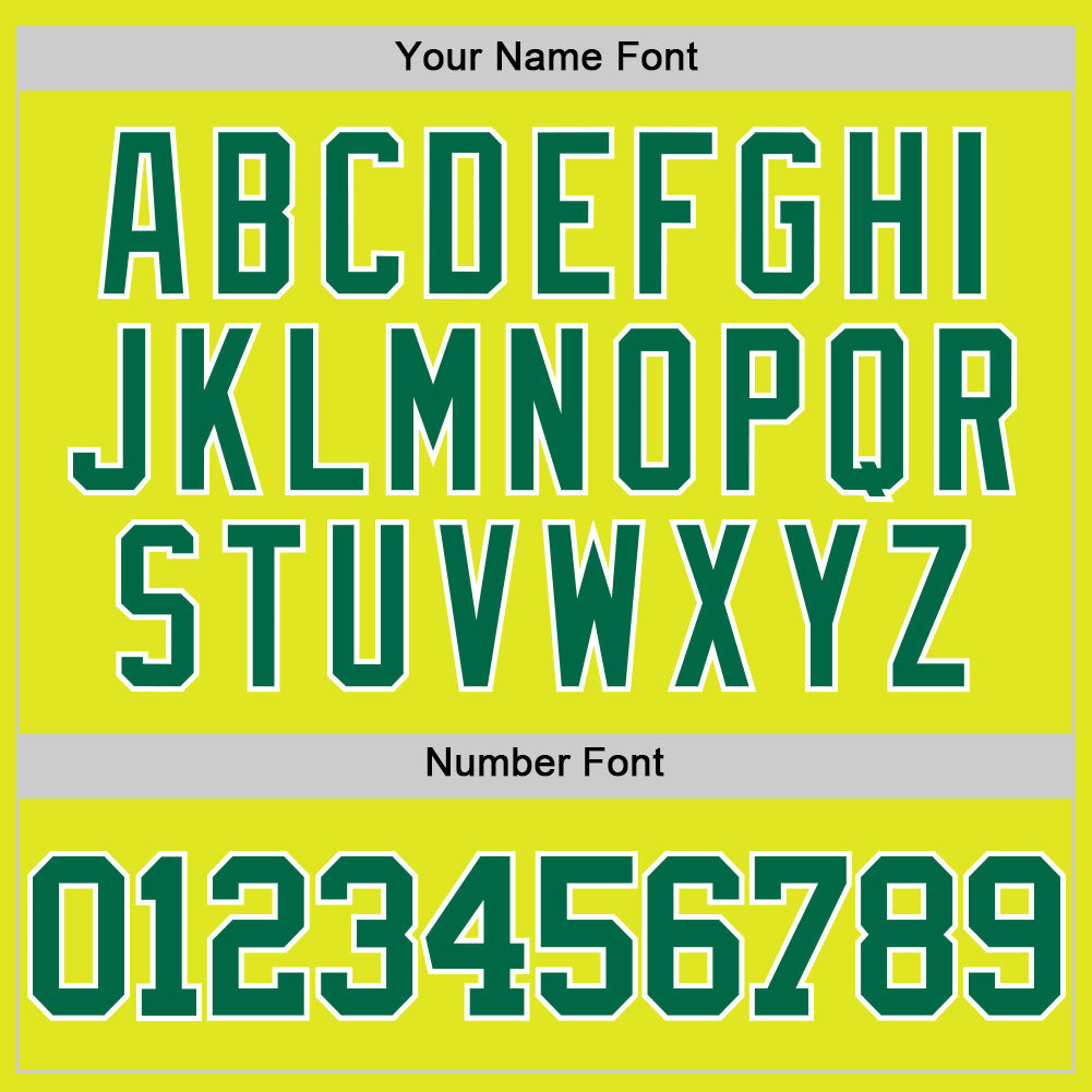 Custom Neon Yellow Kelly Green-White Authentic Basketball Jersey Limited