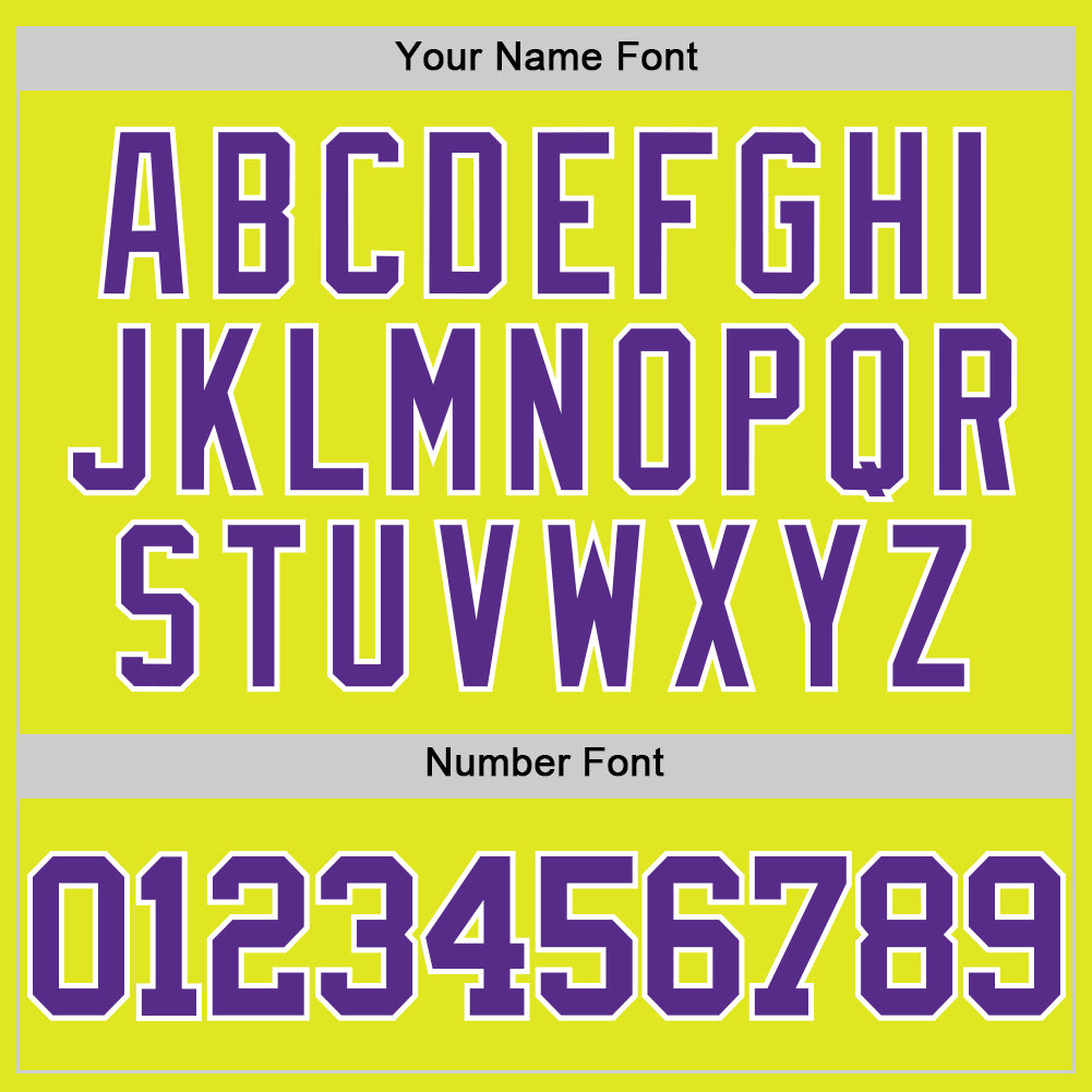 Custom Neon Yellow Purple-White Authentic Basketball Jersey Limited