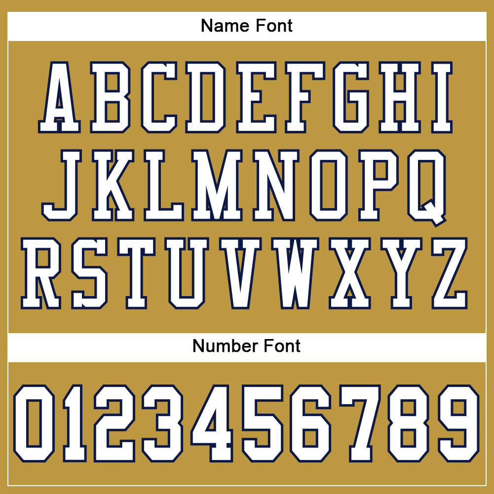 Custom Old Gold White-Navy Mesh Authentic Football Jersey Limited