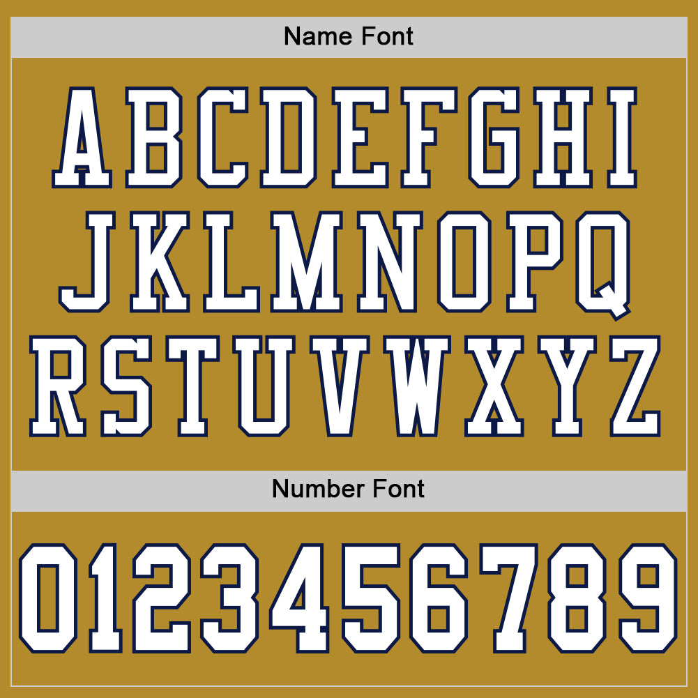 Custom Old Gold White-Navy Mesh Authentic Football Jersey Limited