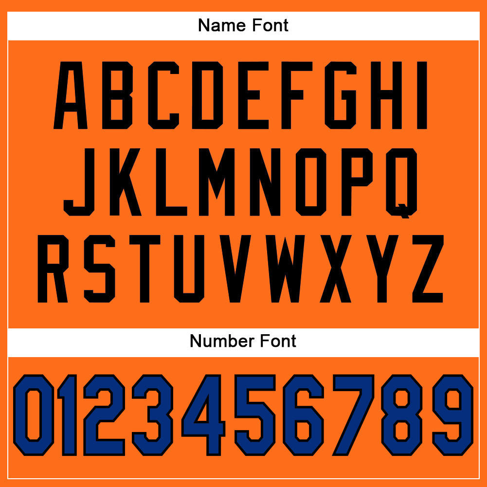 Custom Orange Royal-Black Mesh Authentic Football Jersey Limited