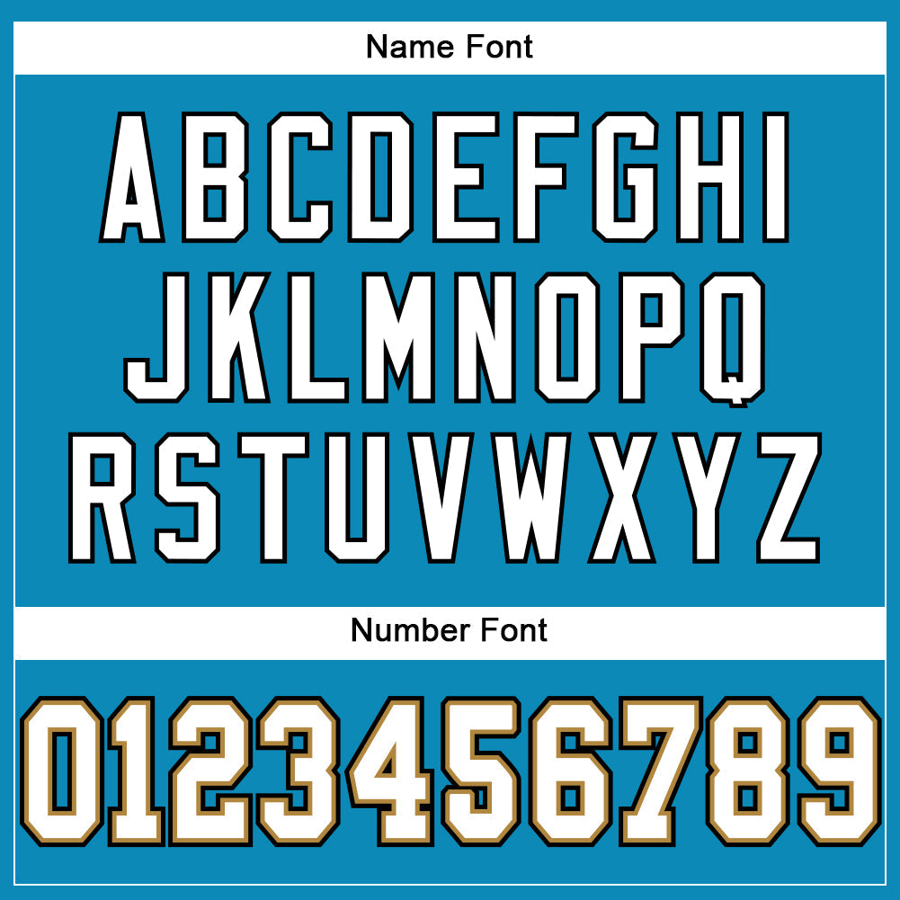 Custom Panther Blue White-Old Gold Mesh Authentic Football Jersey Limited