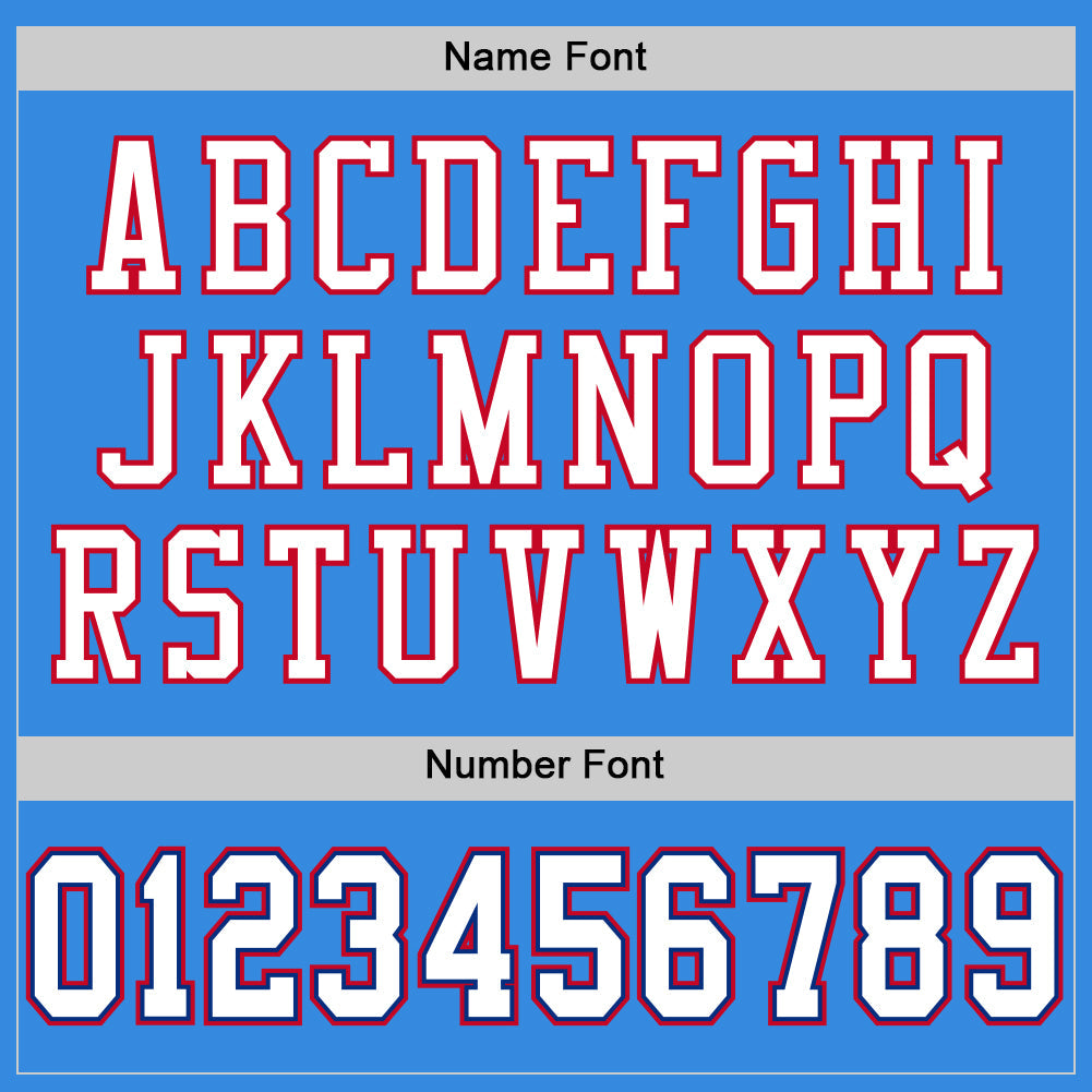 Custom Powder Blue White-Royal Mesh Authentic Throwback Football Jersey Limited