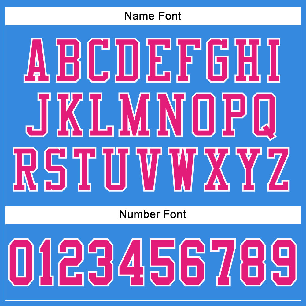 Custom Powder Blue Hot Pink-White Mesh Authentic Football Jersey Limited