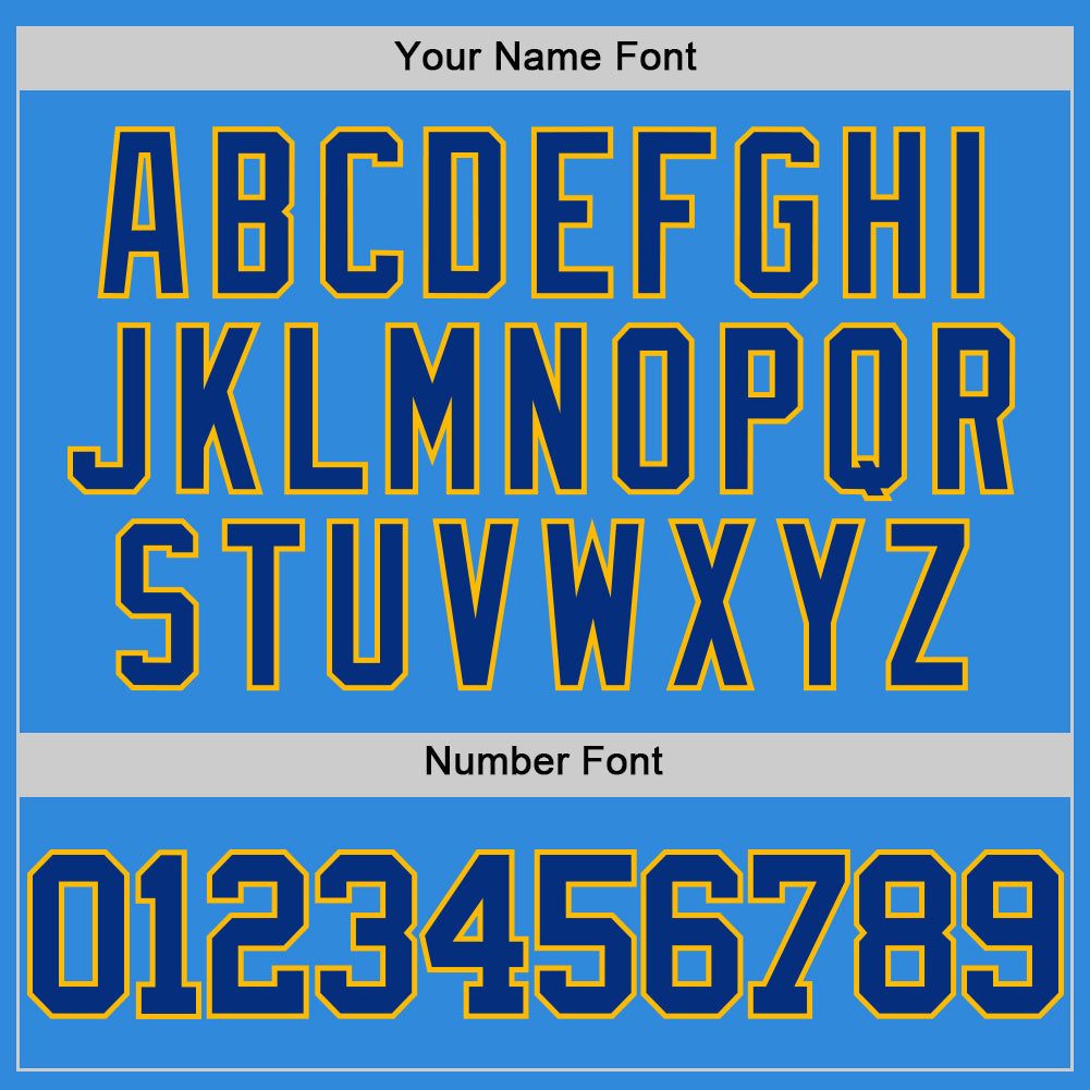 Custom Powder Blue Royal-Gold Authentic Basketball Jersey Limited