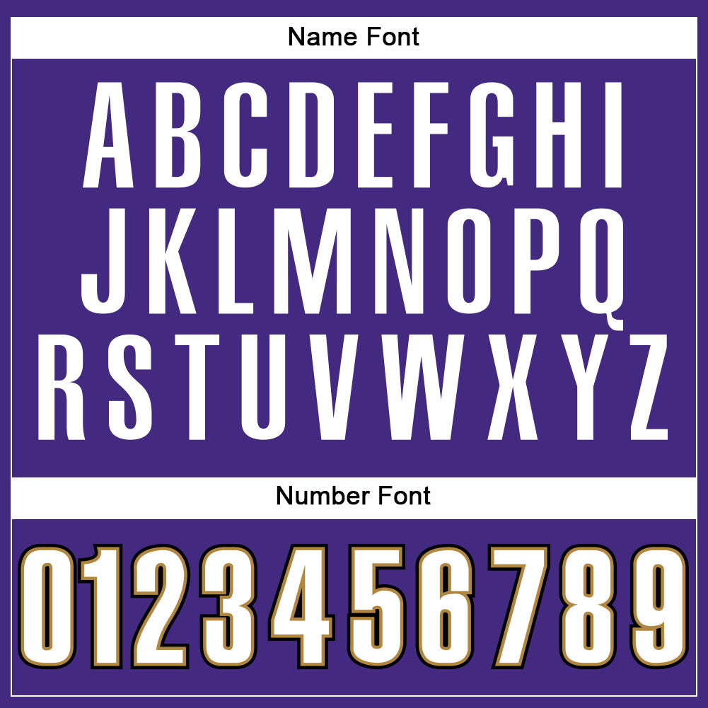 Custom Purple White-Old Gold Mesh Authentic Football Jersey Limited