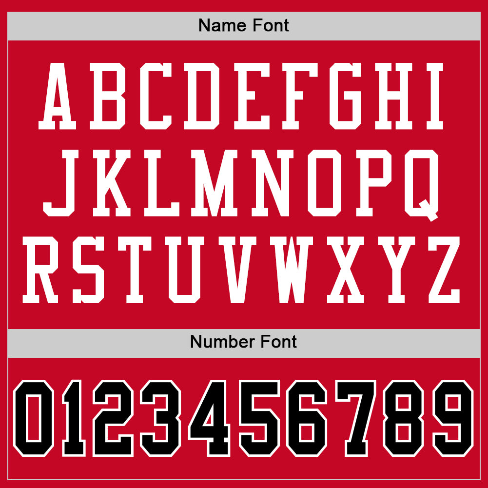 Custom Red Black-White Mesh Authentic Throwback Football Jersey Limited