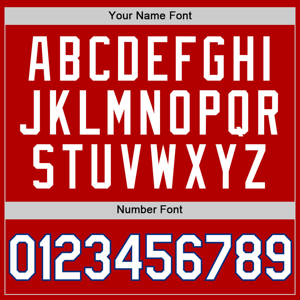 Custom Red White-Royal Authentic Throwback Basketball Jersey Limited