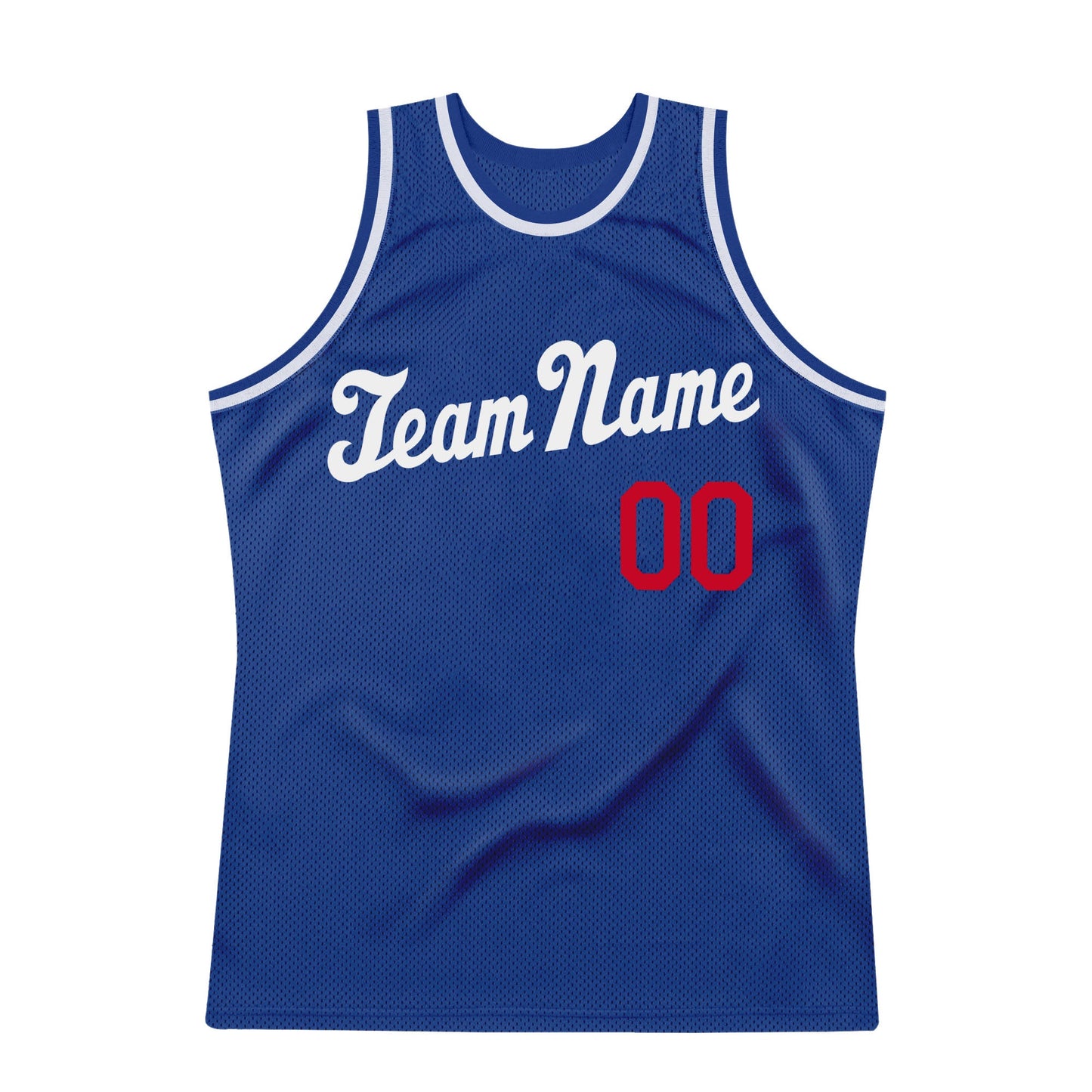 Custom Royal White-Red Authentic Throwback Basketball Jersey Limited