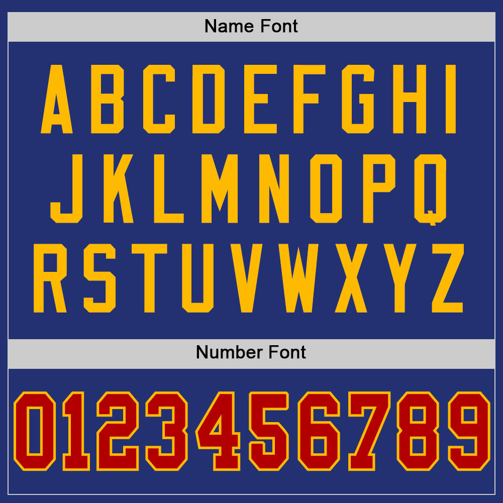 Custom Royal Red-Gold Mesh Authentic Throwback Football Jersey Limited