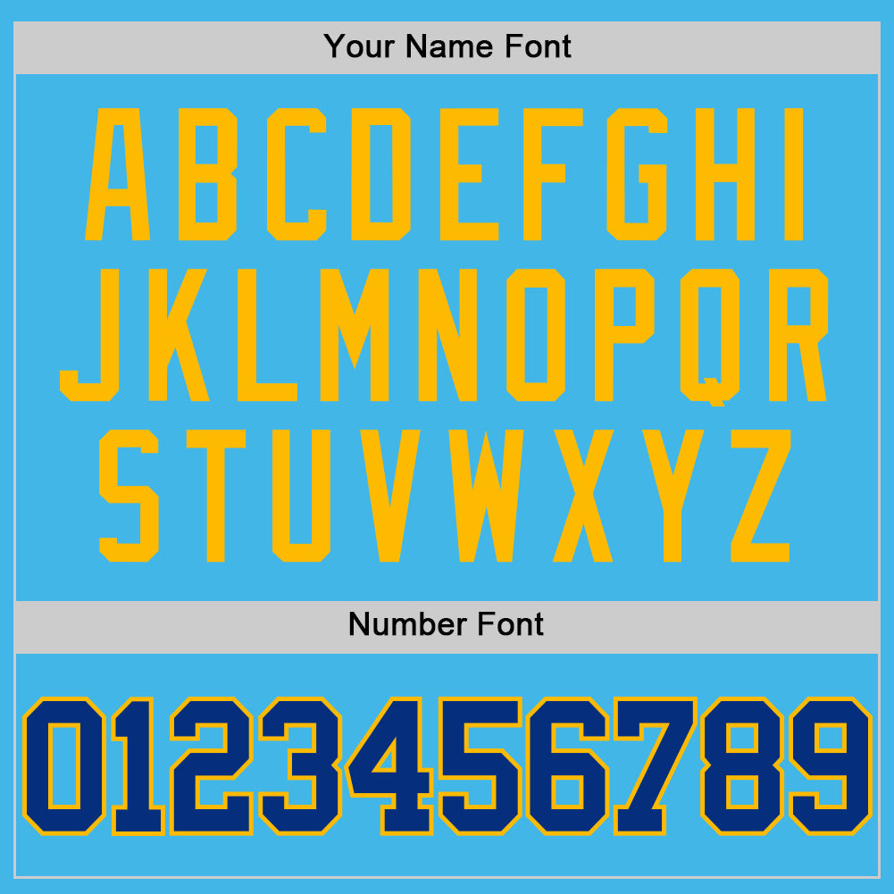 Custom Sky Blue Royal-Gold Authentic Basketball Jersey Limited