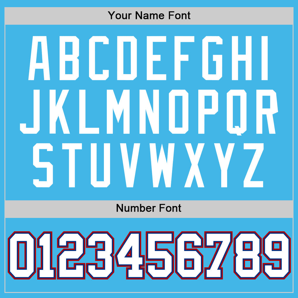 Custom Sky Blue White Royal-Red Authentic Basketball Jersey Limited