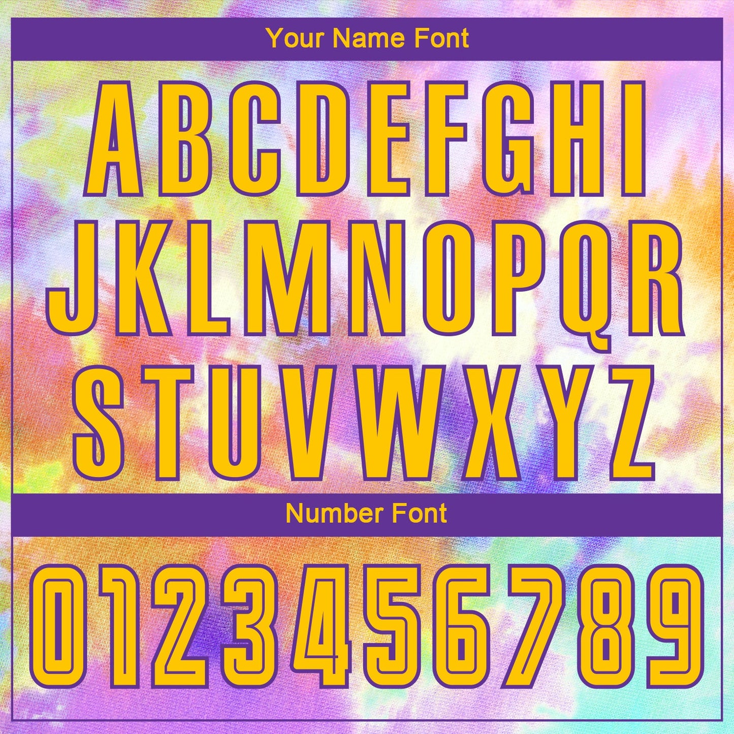 Custom Tie Dye Gold-Purple Sublimation Soccer Uniform Jersey Limited