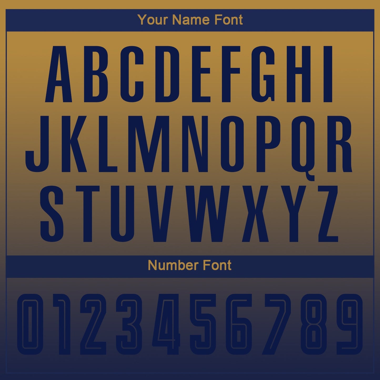 Custom Old Gold Navy Sublimation Long Sleeve Fade Fashion Soccer Uniform Jersey Limited