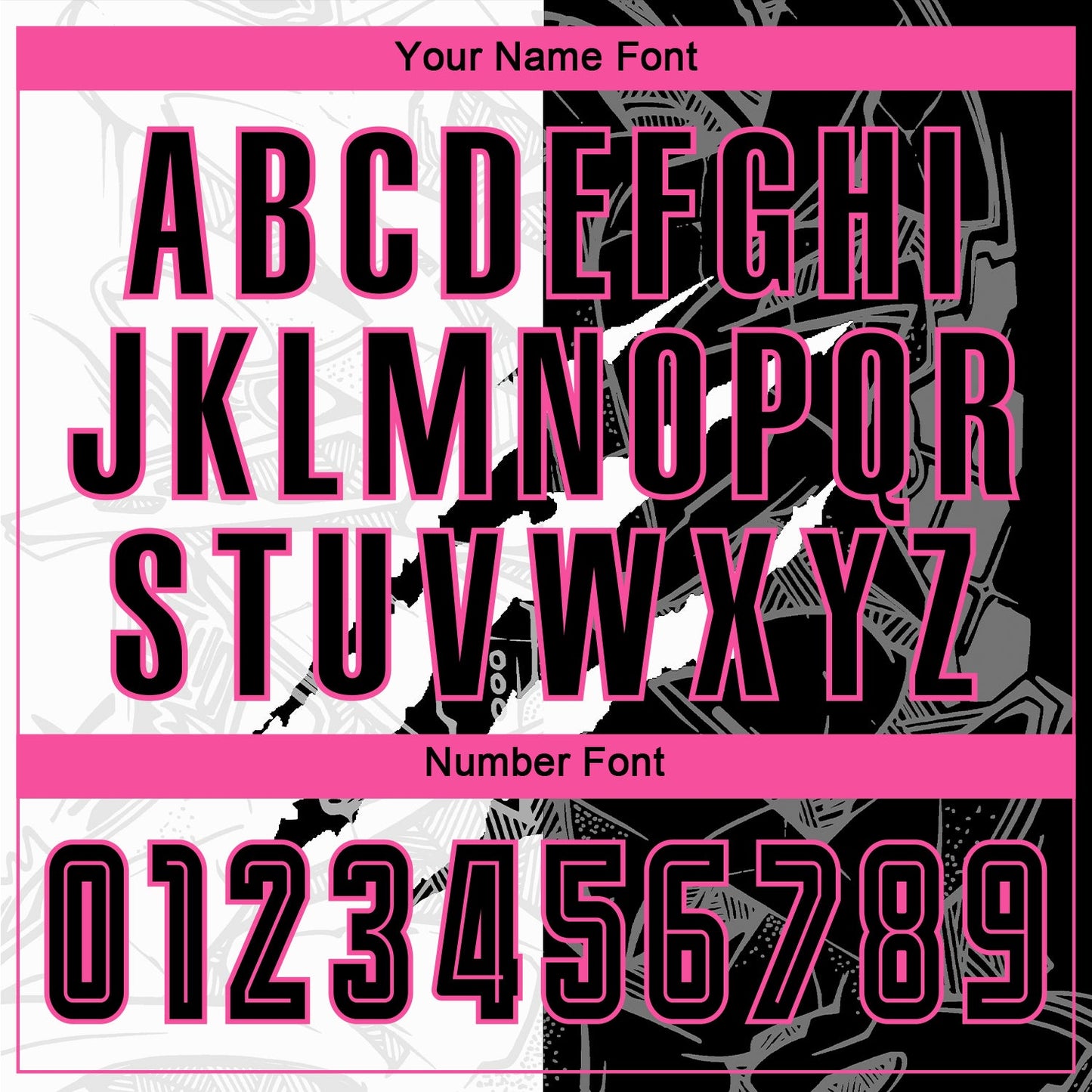 Custom Graffiti Pattern Black-Pink Scratch Sublimation Soccer Uniform Jersey Limited