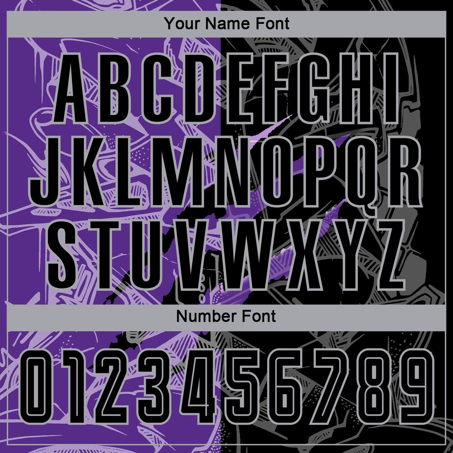 Custom Graffiti Pattern Black Purple-Gray Scratch Sublimation Soccer Uniform Jersey Limited