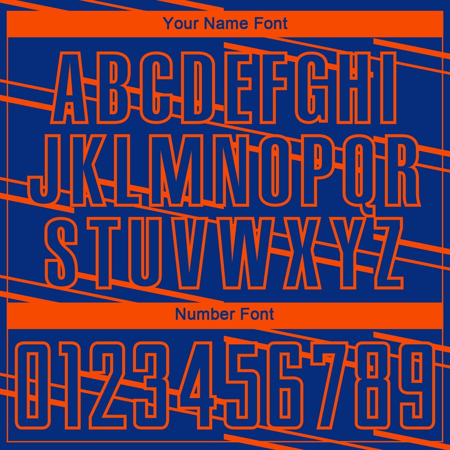 Custom Royal Orange Lines Sublimation Soccer Uniform Jersey Limited