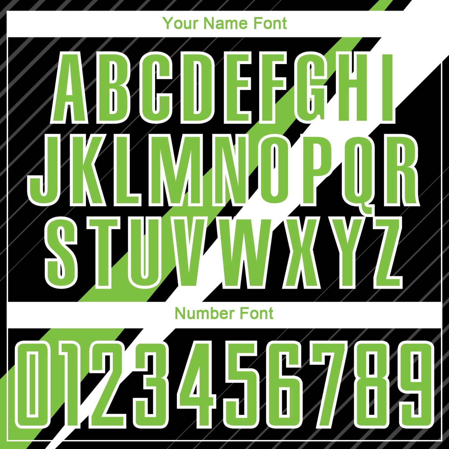 Custom Black Neon Green-White Diagonal Lines Sublimation Soccer Uniform Jersey Limited