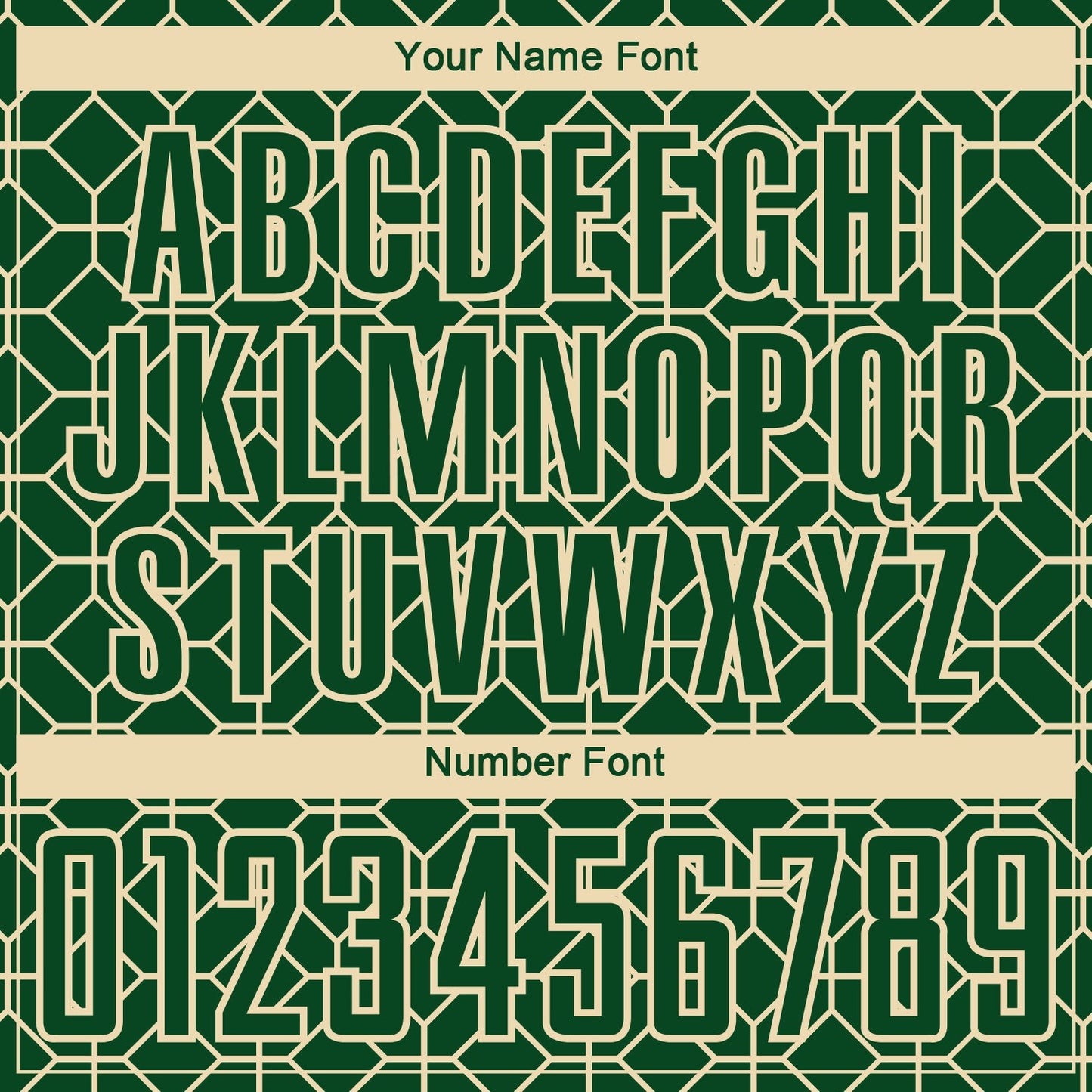 Custom Green City Cream Geometric Shapes Sublimation Soccer Uniform Jersey Limited