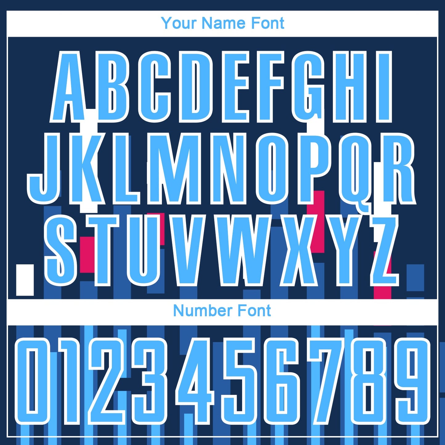 Custom US Navy Blue Sky Blue-White Lines Sublimation Soccer Uniform Jersey Limited