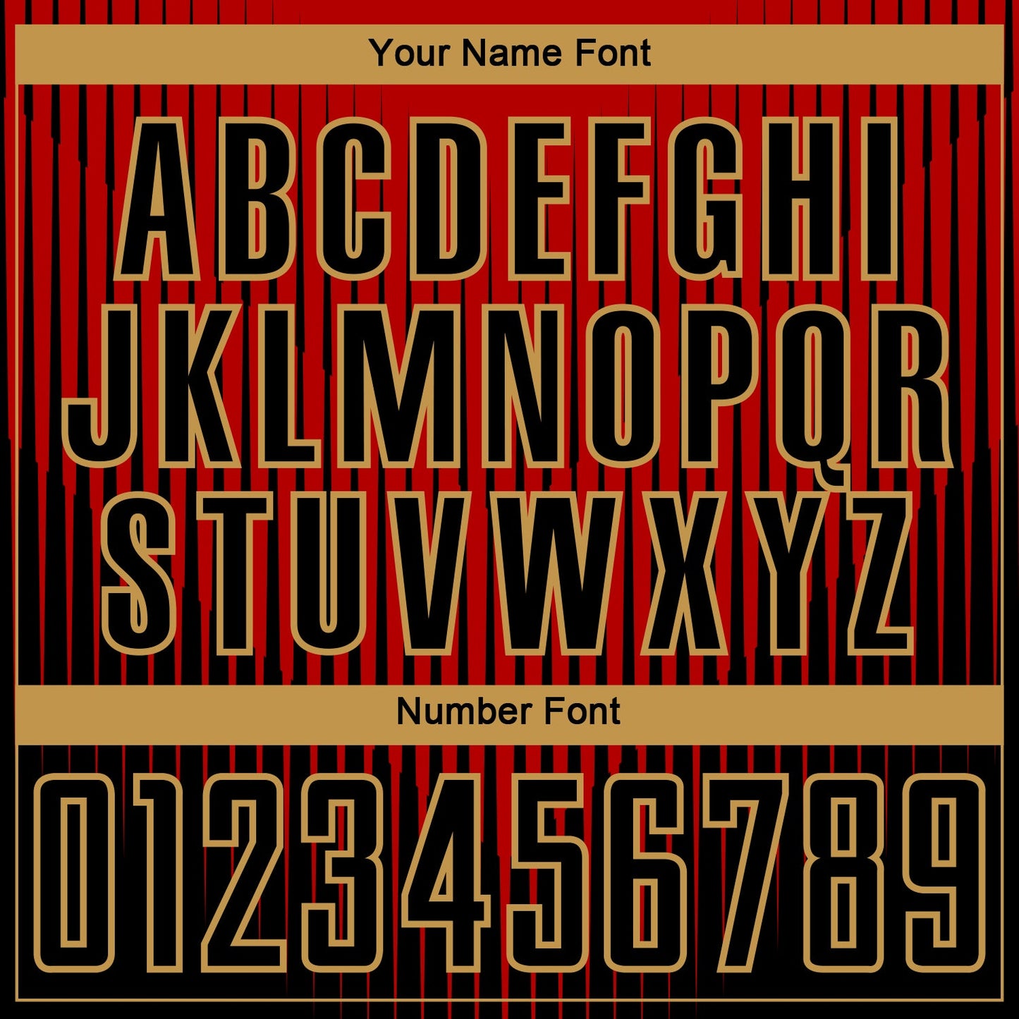 Custom Black Red-Old Gold Lines Sublimation Soccer Uniform Jersey Limited