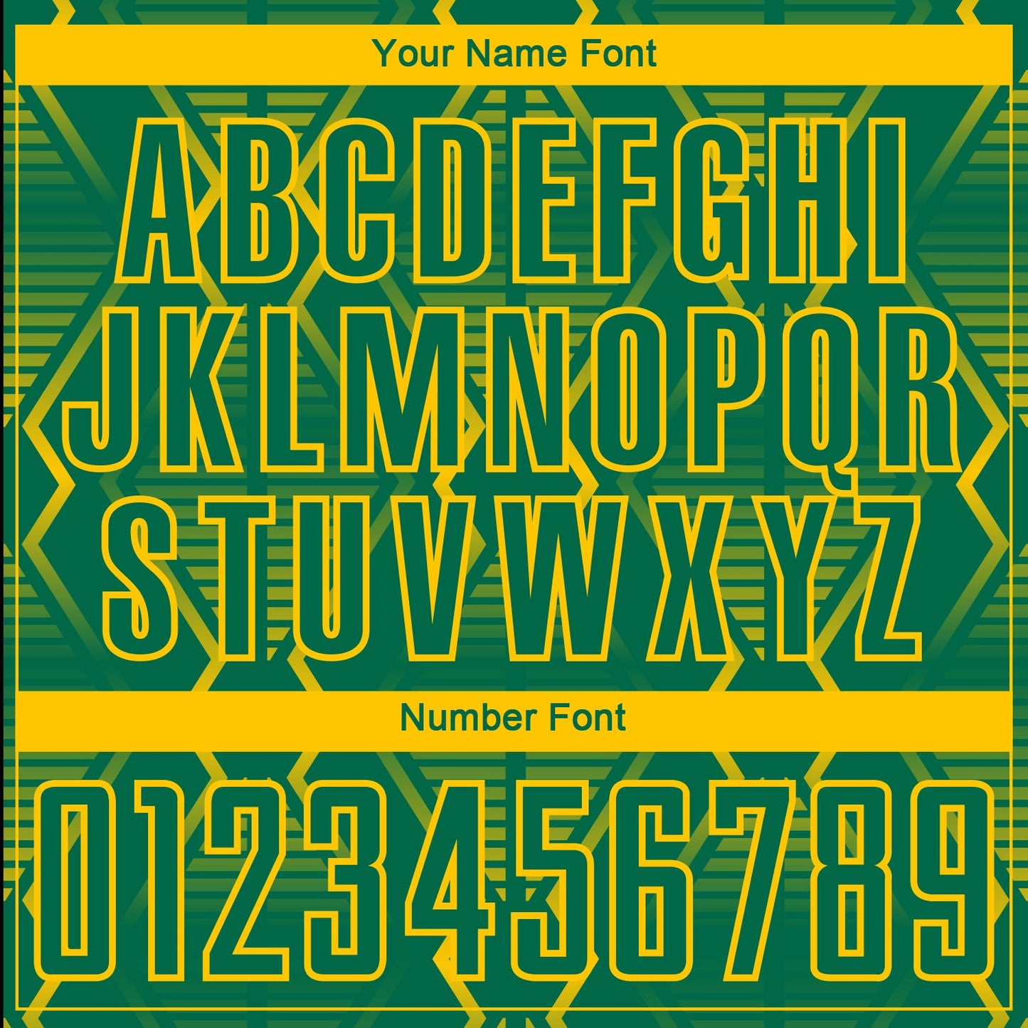 Custom Kelly Green Yellow Geometric Shapes Sublimation Soccer Uniform Jersey Limited