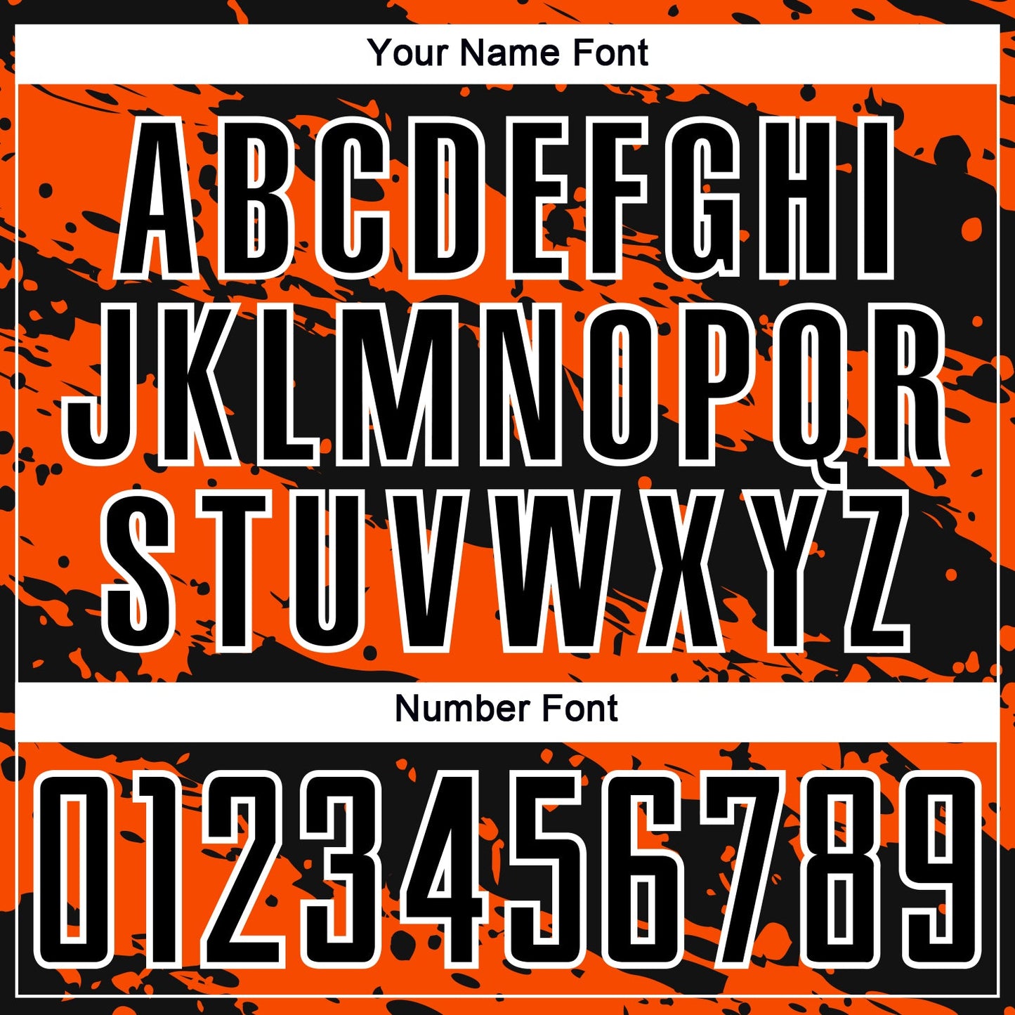 Custom Black Orange-White Splash Sublimation Soccer Uniform Jersey Limited