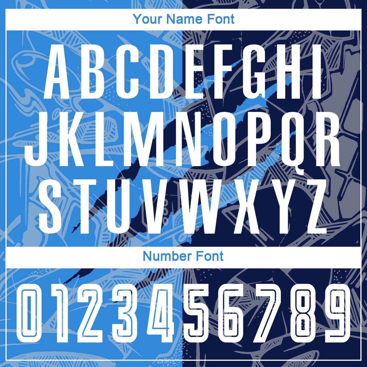 Custom Graffiti Pattern Powder Blue-Navy Scratch Sublimation Soccer Uniform Jersey Limited