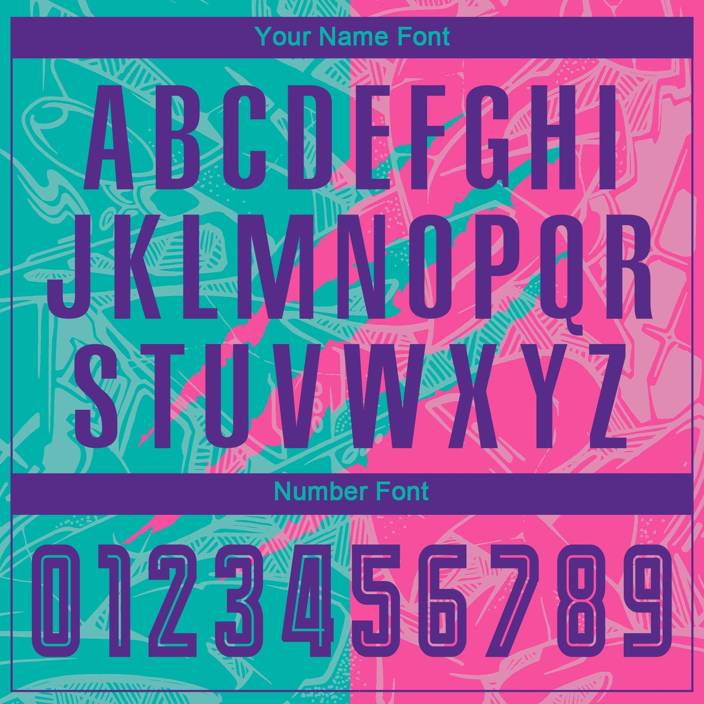 Custom Graffiti Pattern Purple Teal-Pink Scratch Sublimation Soccer Uniform Jersey Limited