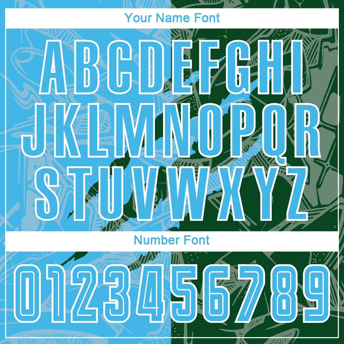 Custom Graffiti Pattern Sky Blue-Green Scratch Sublimation Soccer Uniform Jersey Limited