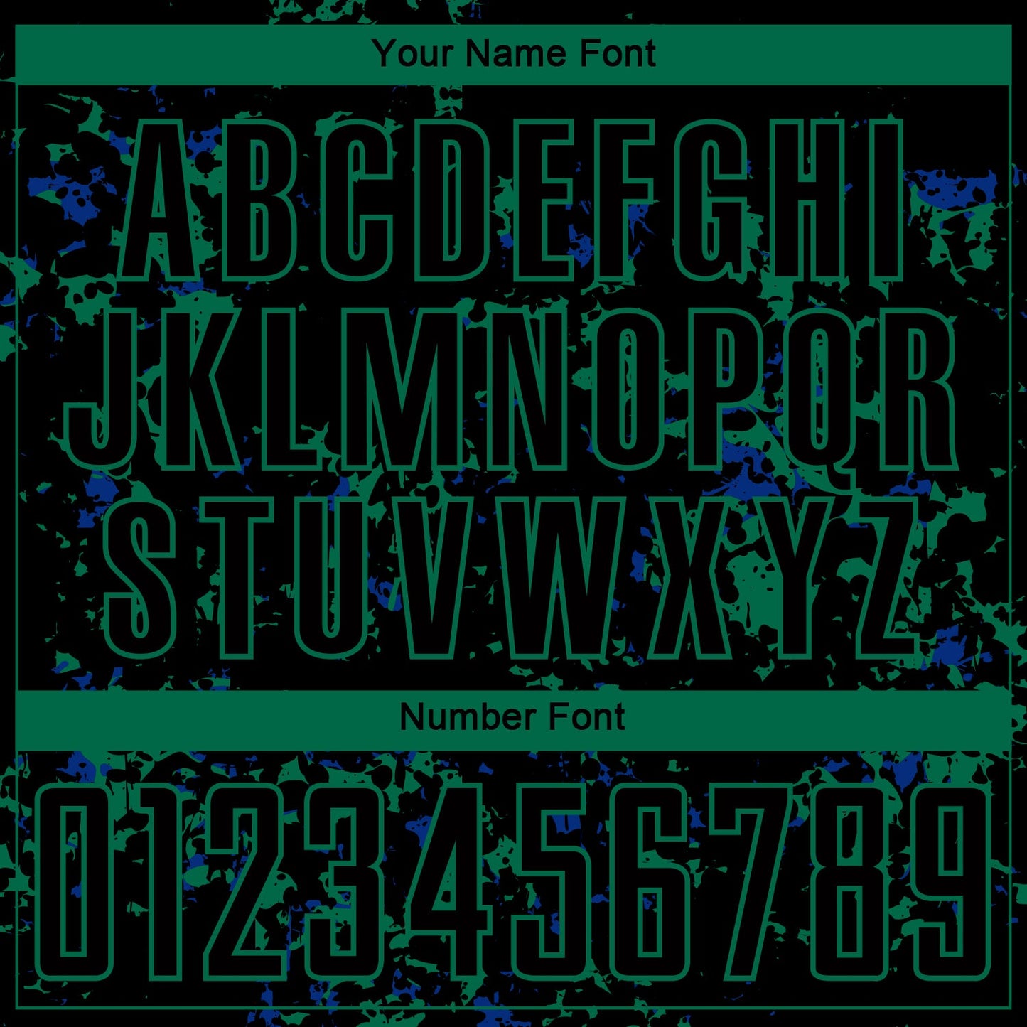 Custom Black Kelly Green-Royal Abstract Fragment Art Sublimation Soccer Uniform Jersey Limited