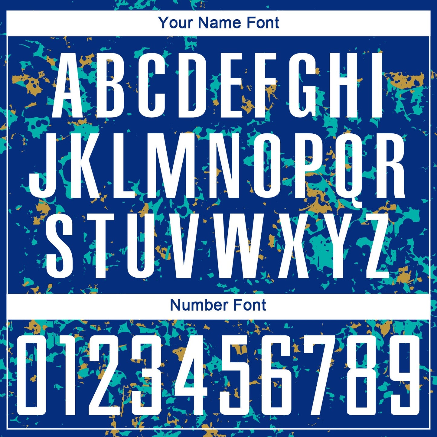 Custom Royal Old Gold-Aqua Abstract Fragment Art Sublimation Soccer Uniform Jersey Limited