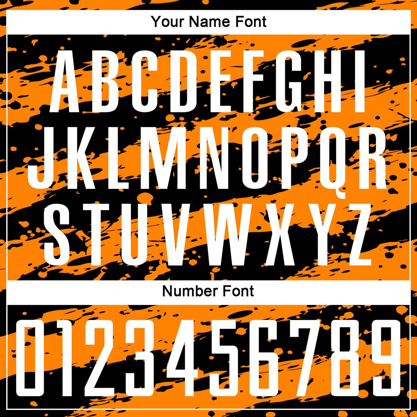 Custom Black White-Bay Orange Splash Sublimation Soccer Uniform Jersey Limited