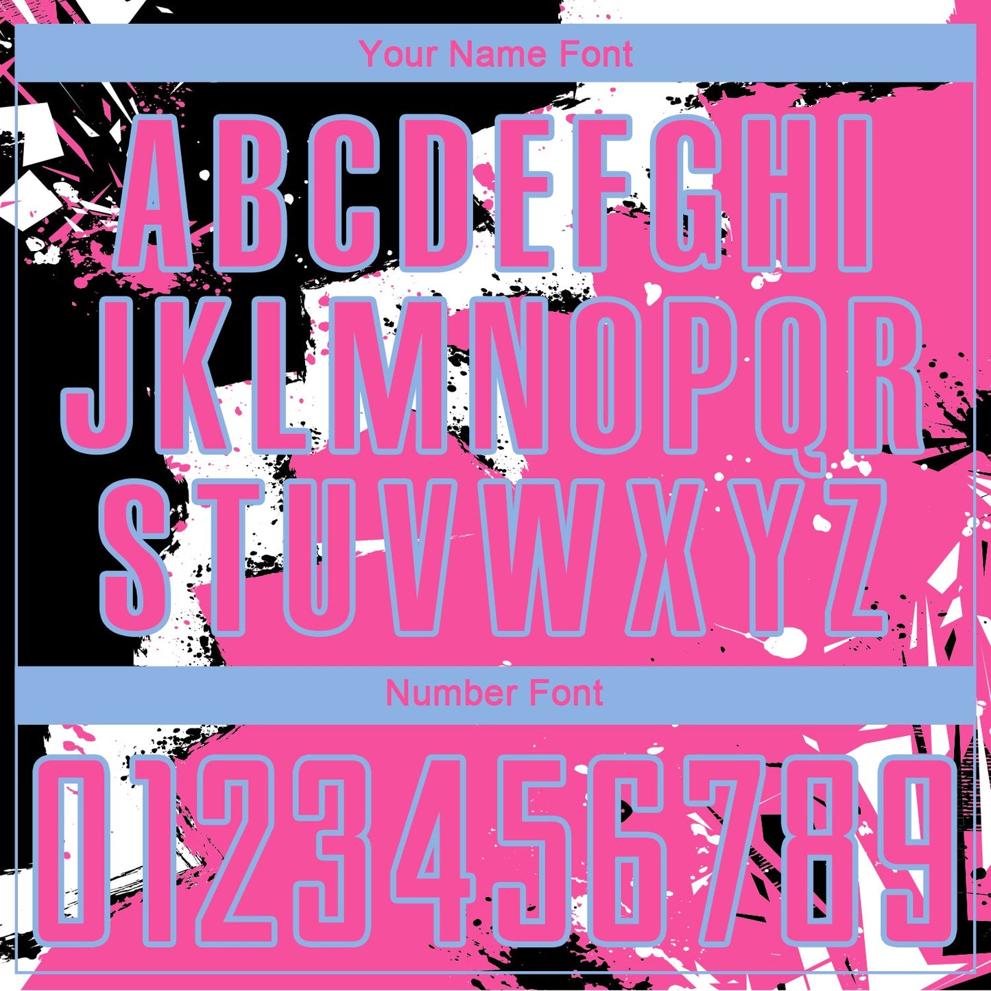 Custom Black Pink-Light Blue Spalsh Sublimation Soccer Uniform Jersey Limited