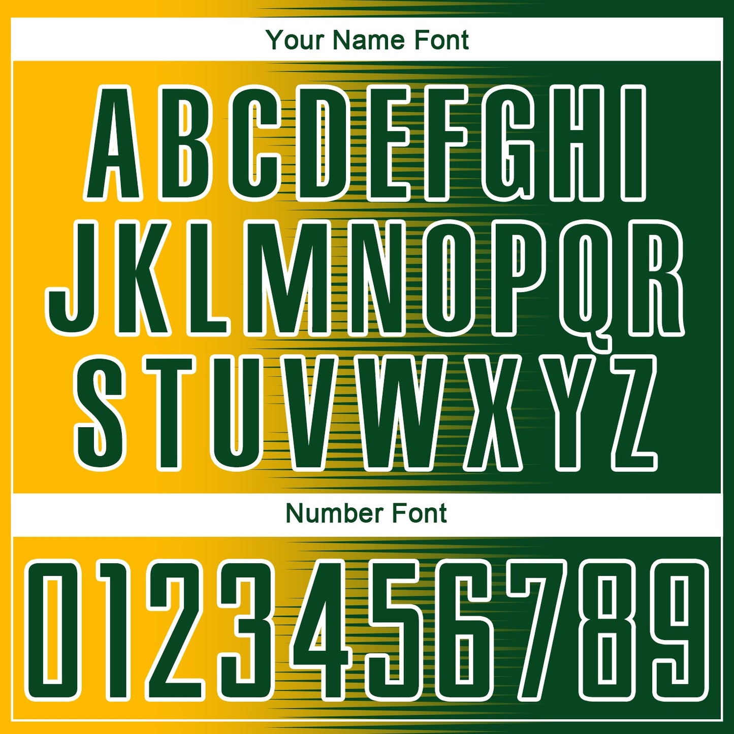 Custom Green Gold-White Gradient Line Sublimation Soccer Uniform Jersey Limited