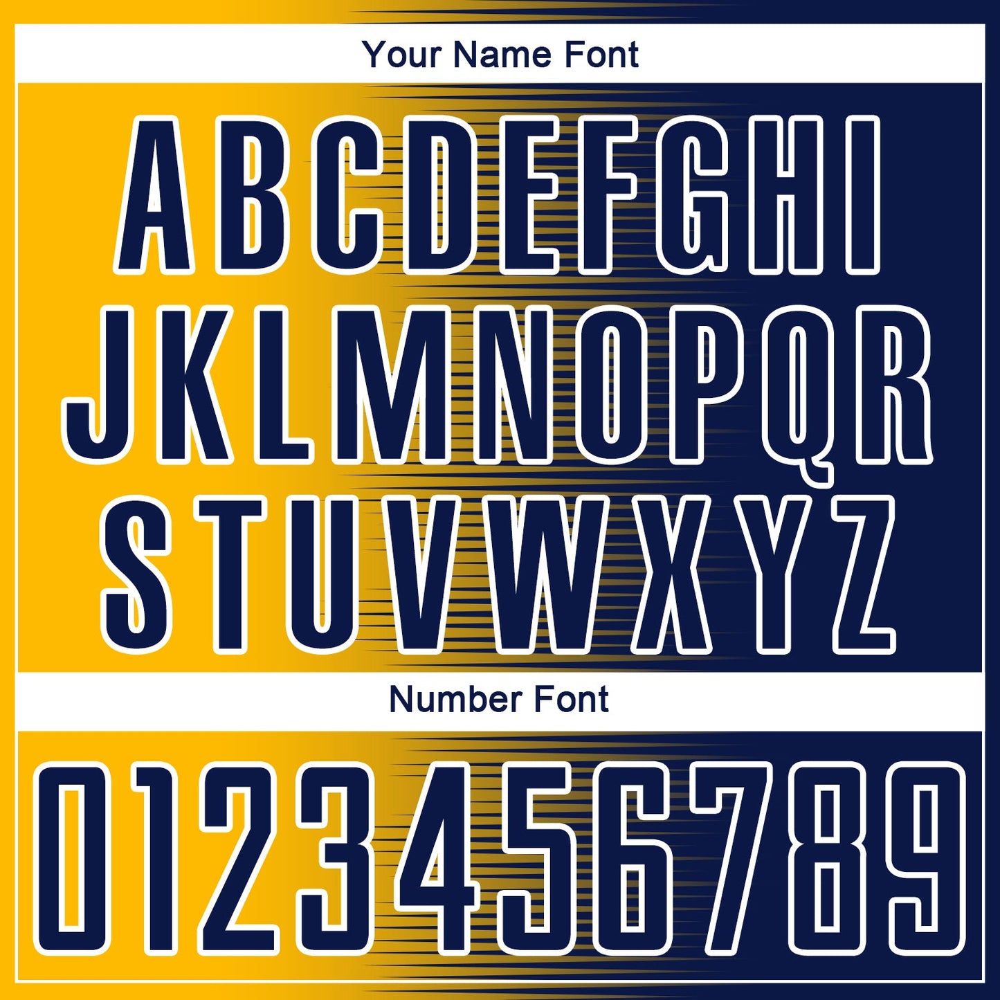 Custom Navy Gold-White Gradient Line Sublimation Soccer Uniform Jersey Limited