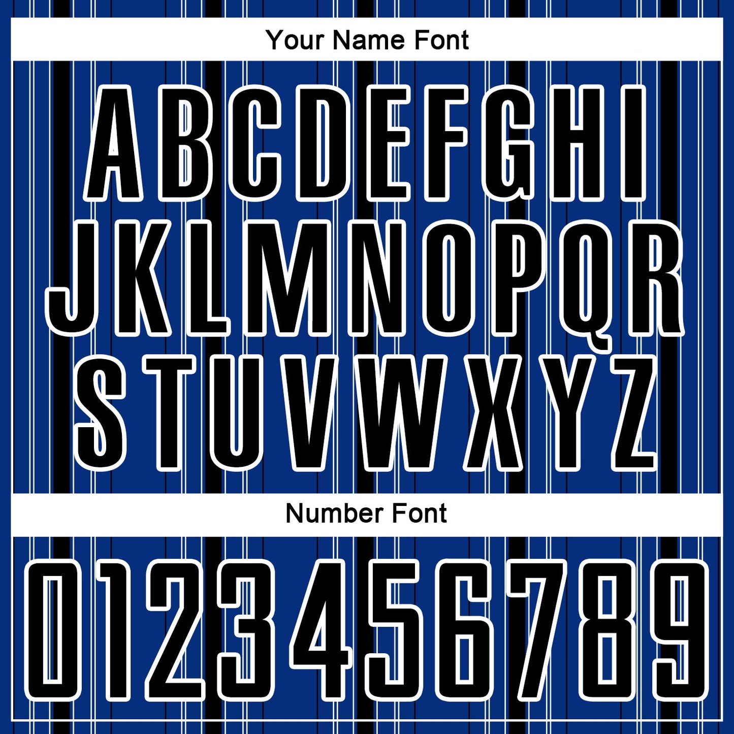 Custom Royal Black-White Stripe Sublimation Soccer Uniform Jersey Limited