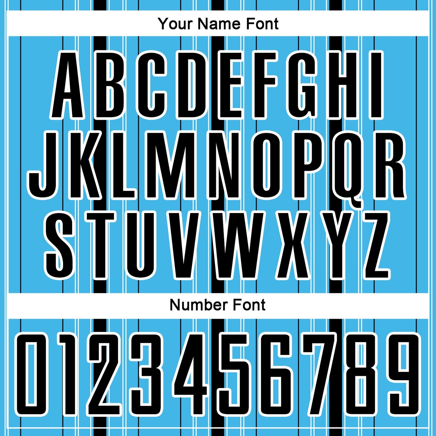 Custom Sky Blue Black-White Stripe Sublimation Soccer Uniform Jersey Limited