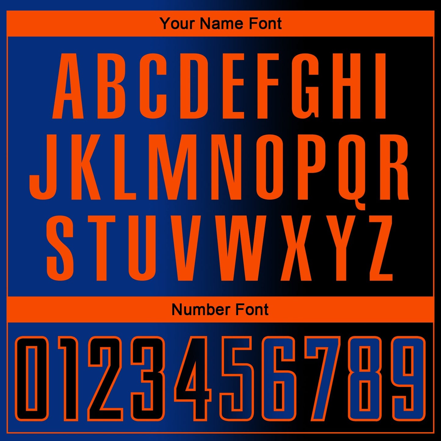 Custom Black Royal-Orange Sublimation Gradient Fashion Soccer Uniform Jersey Limited