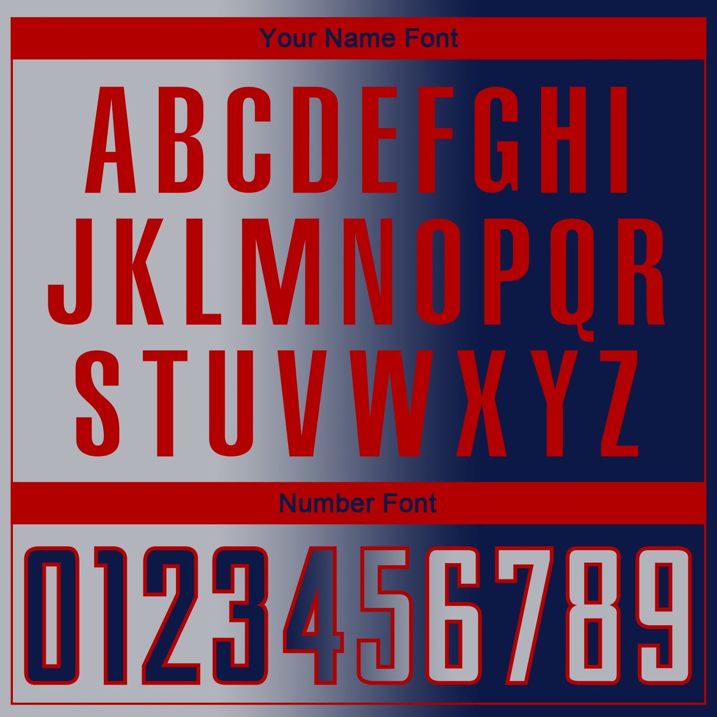 Custom Navy Gray-Red Sublimation Gradient Fashion Soccer Uniform Jersey Limited