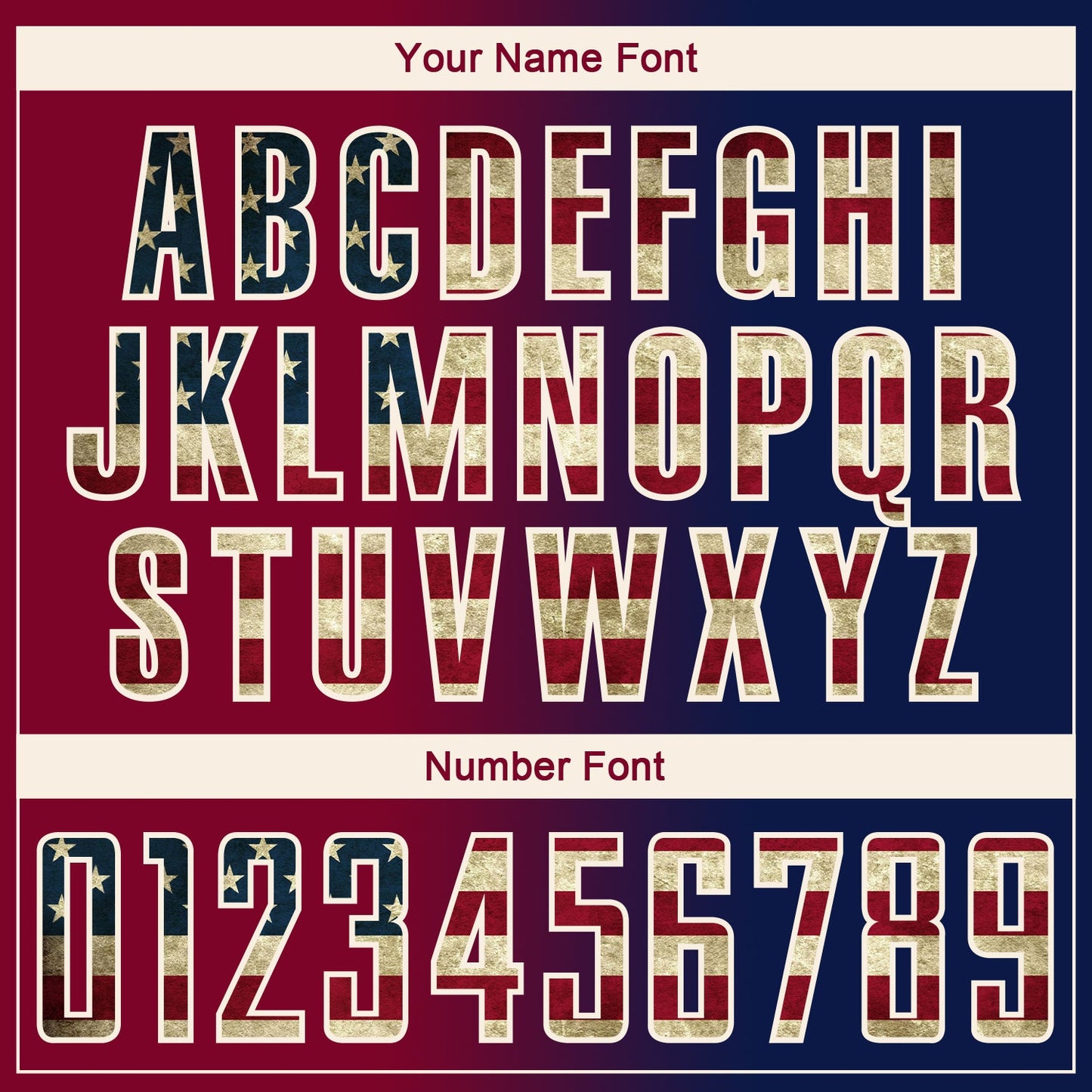 Custom Navy Vintage USA Flag Maroon-Cream Sublimation Gradient Fashion Soccer Uniform Jersey Limited