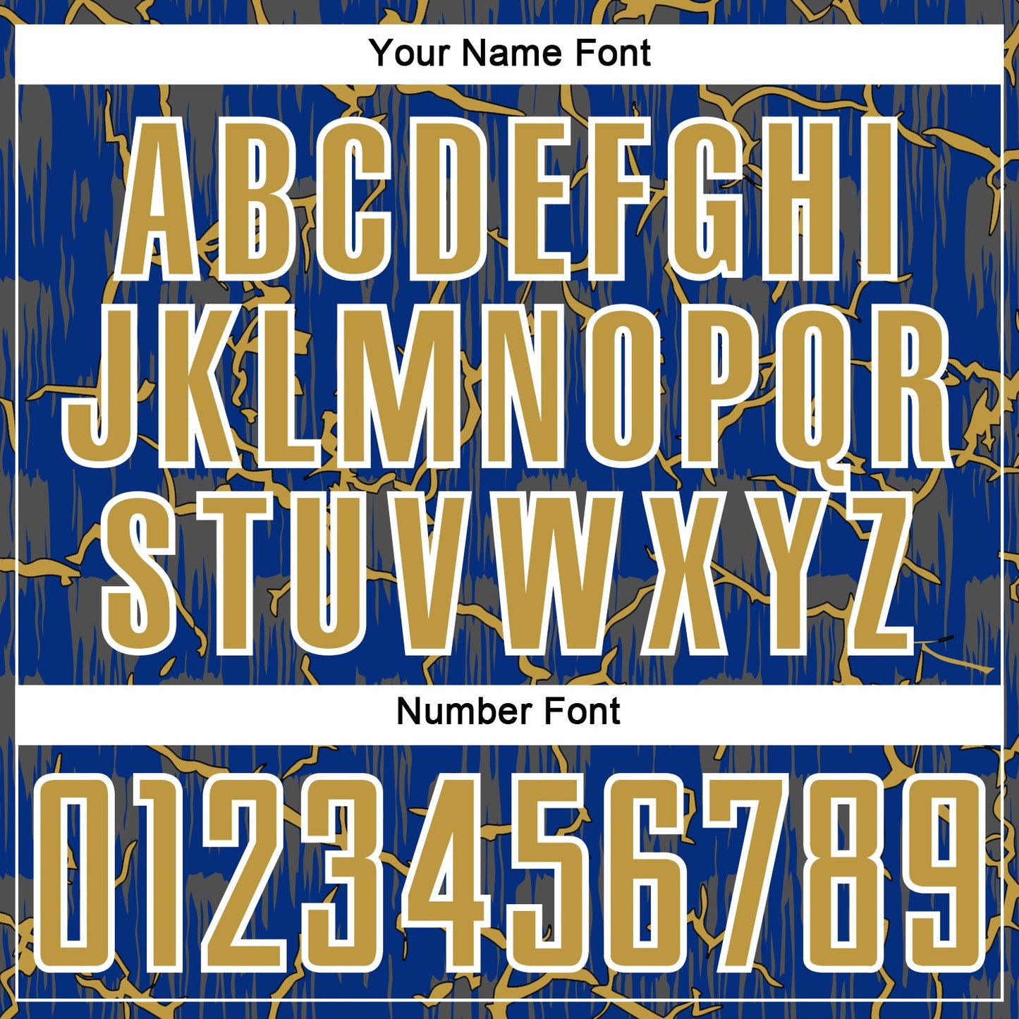 Custom Royal Old Gold-White Lightning Sublimation Soccer Uniform Jersey Limited