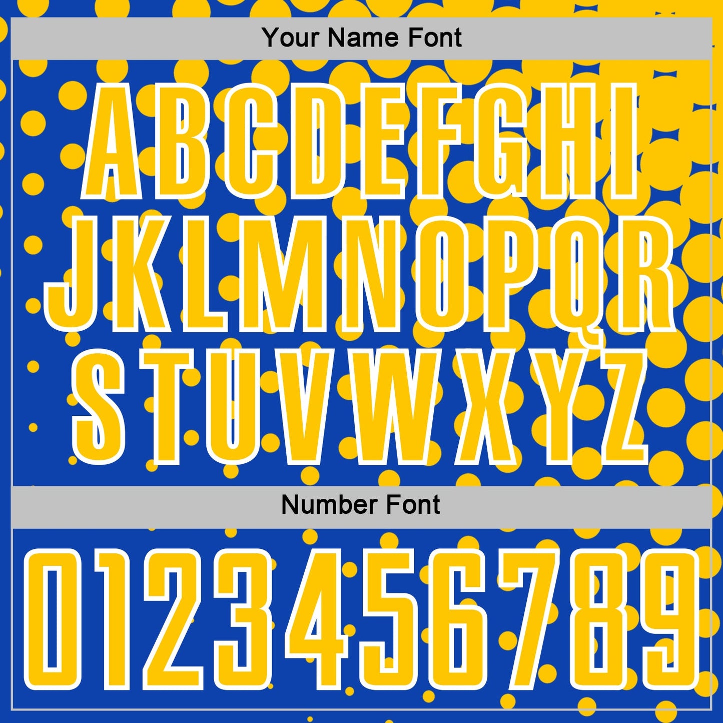 Custom Thunder Blue Yellow-White Modern Polka Dot Sublimation Soccer Uniform Jersey Limited