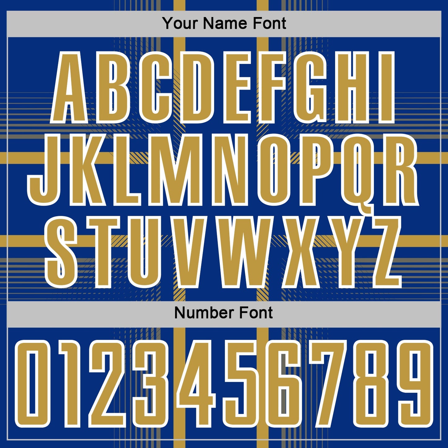 Custom Royal Old Gold-White Lines Sublimation Soccer Uniform Jersey Limited